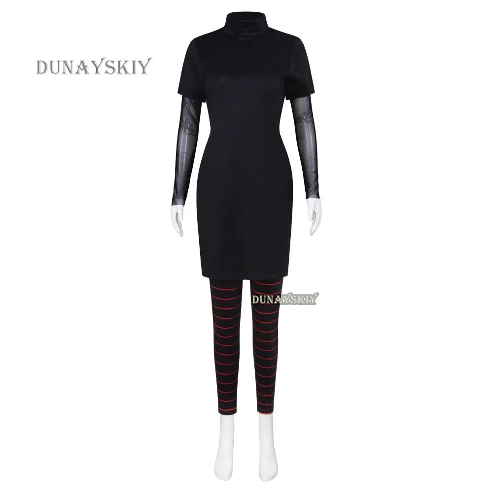 Dracula Mavis Cosplay Costumes With Wig Hootel Transylvania Role Play Halloween Carnival Party Outfit For Children Women Girls