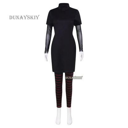 Dracula Mavis Cosplay Costumes With Wig Hootel Transylvania Role Play Halloween Carnival Party Outfit For Children Women Girls