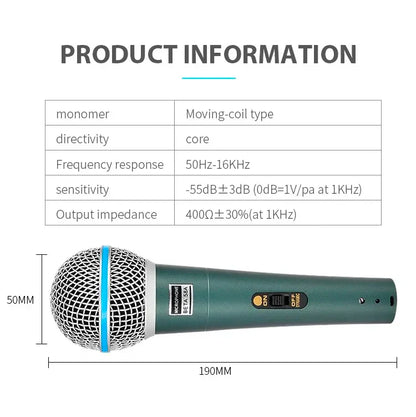 Microphone à condensateur professionnel filaire, pour PC, système de Machine à karaoké, salle de son, Gamer, Audio, chant, Kits de Streaming en direct