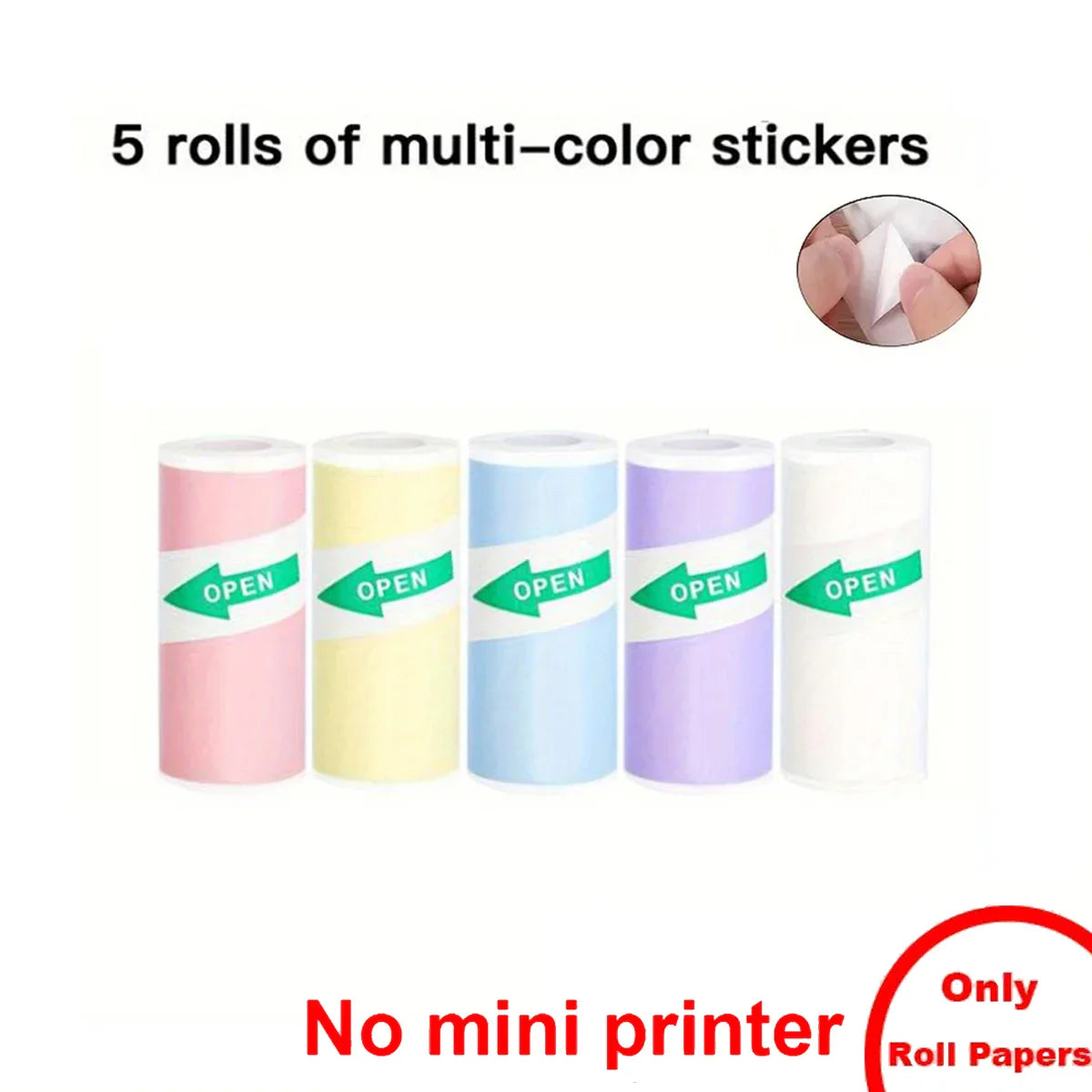 Mini Printer, Portable Thermal Printer Efficiently and Quickly, Inkless Pocket Photo Printer for Study Notes, Pictures, DIY
