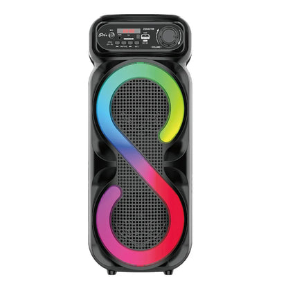 Bluetooth-Compatible Speaker Karaoke Speaker with RGB Light Portable Boombox USB/TF Outdoor Speaker Remote Control for Karaoke