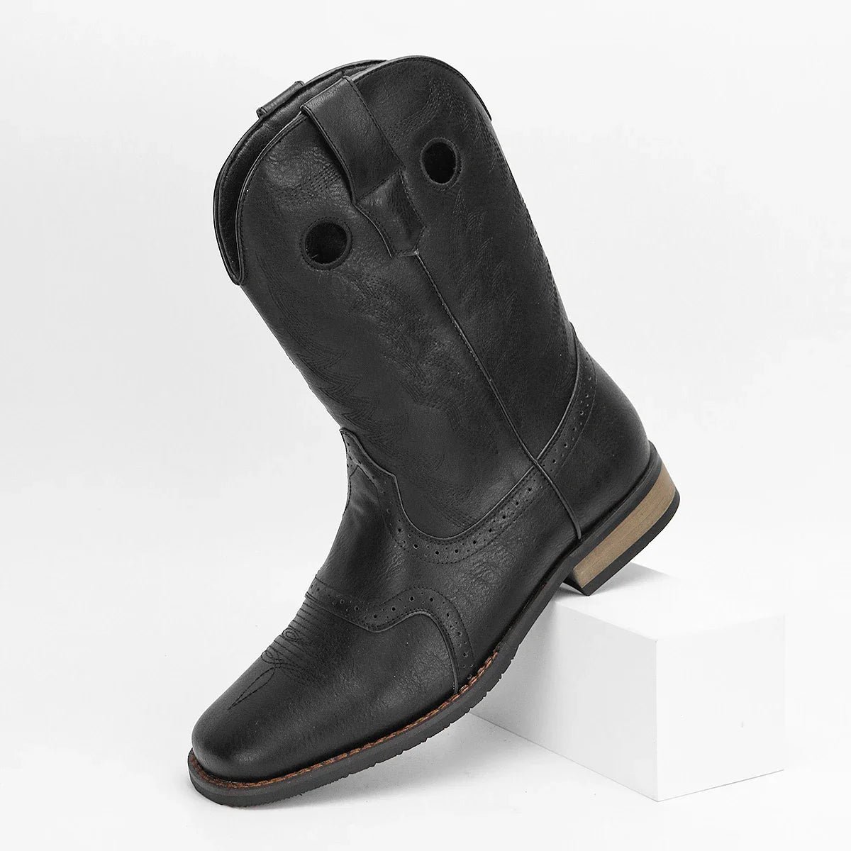 Men's Western Fashion Retro Embroidered Boots