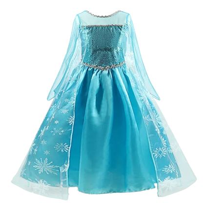 Robe de princesse Elsa pour filles, déguisement de cosplay Elsa, costume d'Halloween pour enfants, vêtements d'anniversaire, costume de cosplay de la Reine des Neiges pour enfants