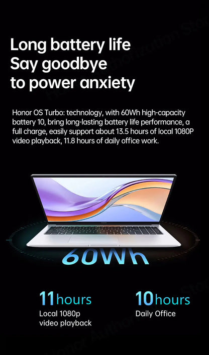 Honor Laptop X16 2024 ,Ultrabook 16 "Intel Core i5-13500H,16GB 512GB/1TB SSD IPS Portable Notebook Computer Win 11