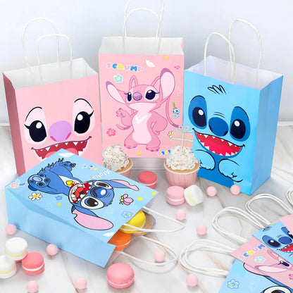 Sacs cadeaux de fête Stitch - 16 sacs à friandises Stitch/sacs à surprises Stitch/sacs à goodies Stitch pour les décorations de fête Stitch