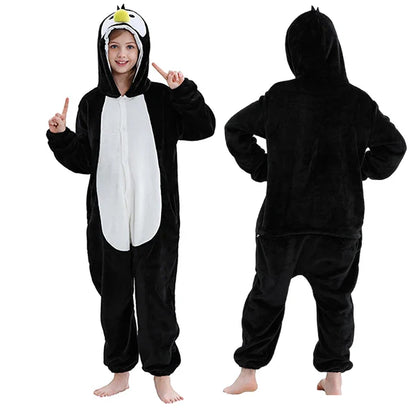 MICHLEY – Combinaison à capuche en flanelle motif Capybara pour enfant, pyjama, grenouillère, déguisement pour Halloween, pour garçon et fille