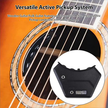 Sound Hunter guitare acoustique micro de trou de son micro piézoélectrique actif 2 Modes de micro piézo et micro prend en charge le tonalité du Volume