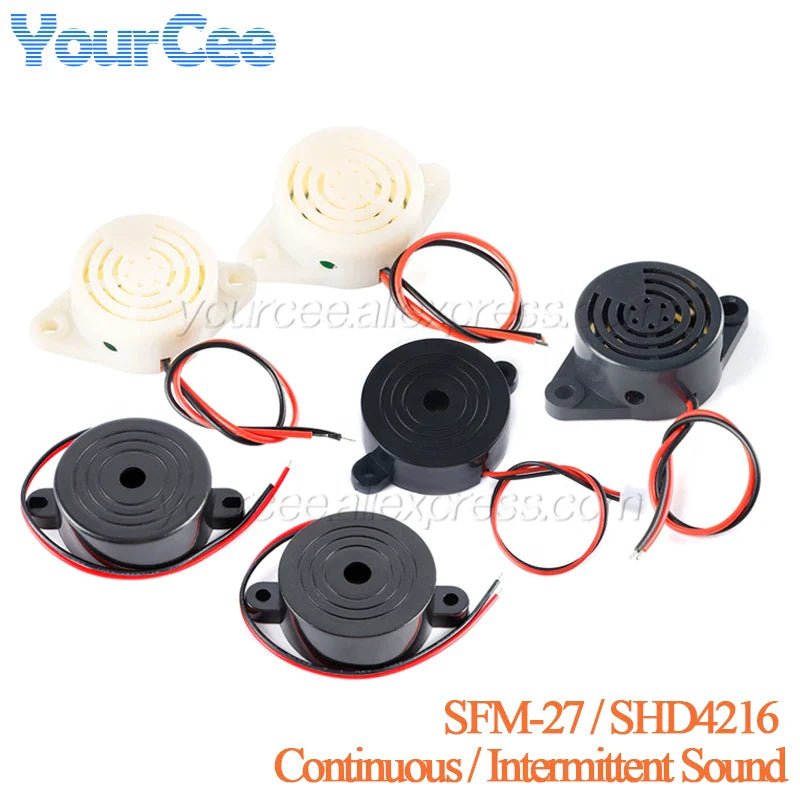 SFM-27 SHD4216 alarme sonore électronique alarme sonore continue/intermittent DC 3-24 V 12 V décibel élevé pour Arduino voiture Van