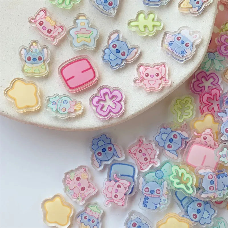 Original Stitch Acrylic Patch Cute Cartoon DIY Material Accessories Hanging High Transparent Consumables Wholesale 1cm 2cm
