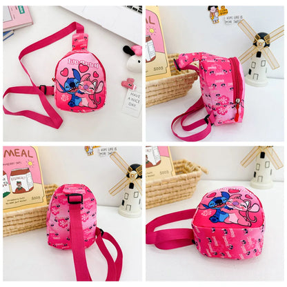Sacoches à bandoulière Stitch mignon dessin animé, sacs de poitrine Kawaii, sacoche de voyage portable à la mode, sac fourre-tout extérieur, sacs à dos pour enfants, cadeaux