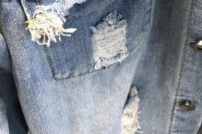 Manteau de cowboy pour hommes, vestes en jean amples et déchirées pour hommes, vêtements d'automne en tissu, livraison rapide, nouveau produit élégant à prix abordable