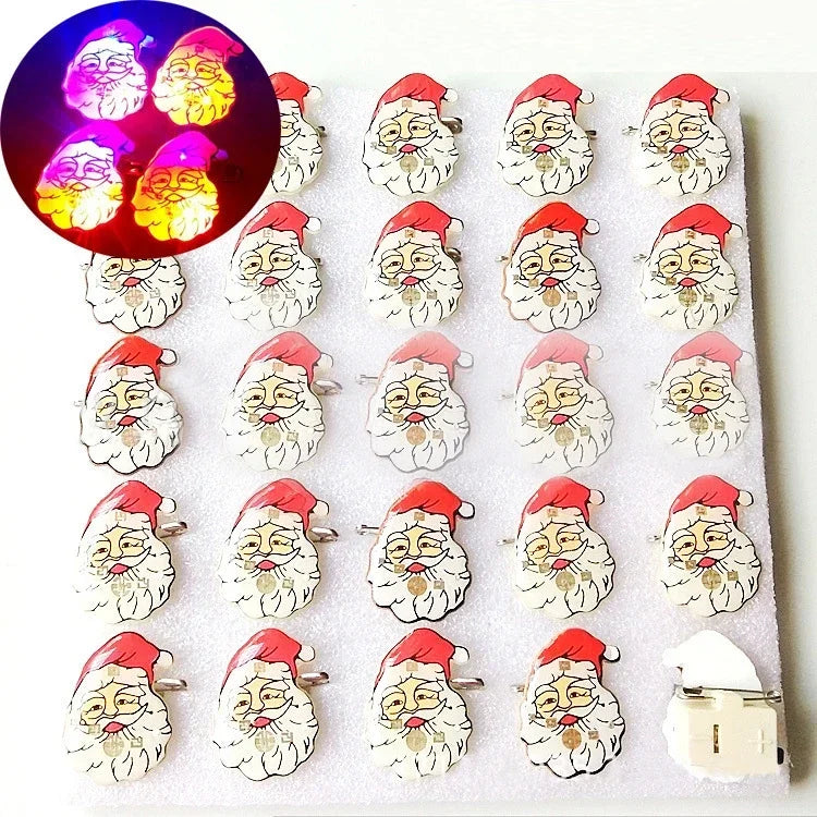 25pcs Broche Lumineux LED Clignotant Amour Fête Dessin Animé Badge Lumineux Cadeau Cosplay Noël Mariage Festival Halloween