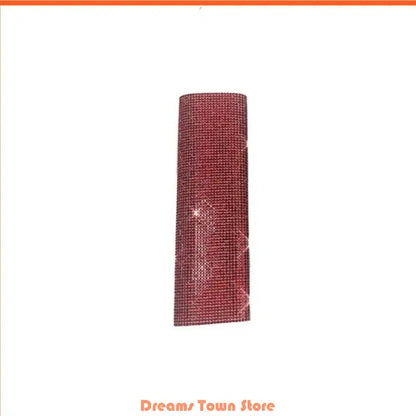 Decorative protective cover for microphone, adorned with rhinestones and sequins, compatible with 90% of portable wireless microphones used in KTVs and bars.