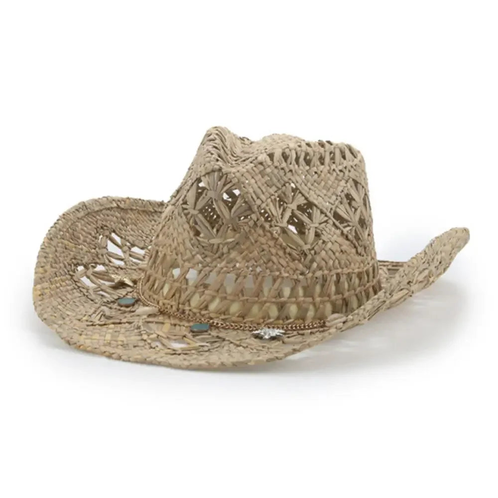 Western Wild West Sheriff Hat With Five Star Party Costume For Men Lady Jazz Cowgirl Wide Cowboy Hat Unique Star Badge Decors