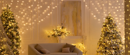 220V LED Curtain Light, Holiday Curtain String Light, Indoor and Outdoor, Christmas Decoration, Fairy Lights