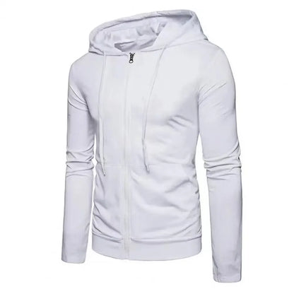 Popular autumn  men's sportswear long sleeved  jacket hooded sweatshirt zipper  closure hooded sweatshirt men's clothing