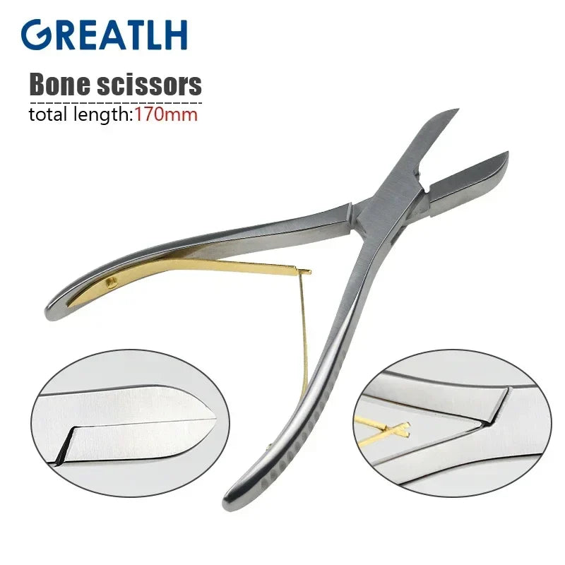 Ciseaux orthopédiques coupe-os, ciseaux à os à articulations simples/doubles, Instruments de chirurgie orthopédique vétérinaire, 1 pièce pour animaux de compagnie