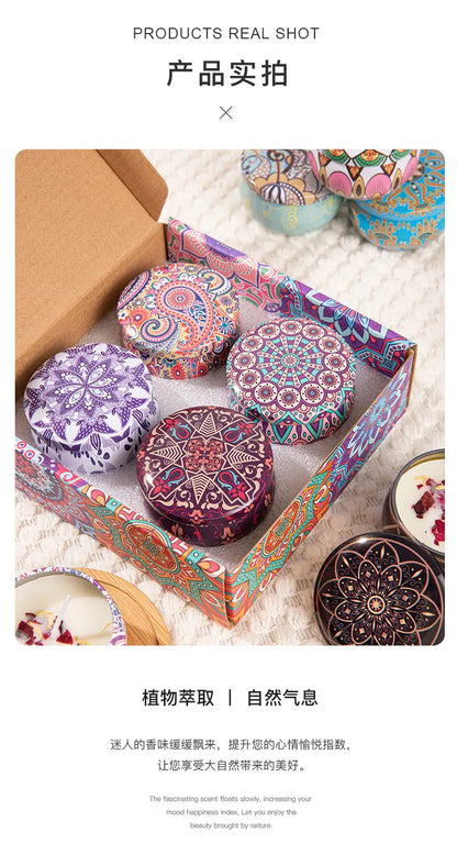 Bougies parfumées Osmanthus Gardenia avec pétales, petites bougies parfumées romantiques pour cadeaux d'anniversaire de filles, aromathérapie pour la maison