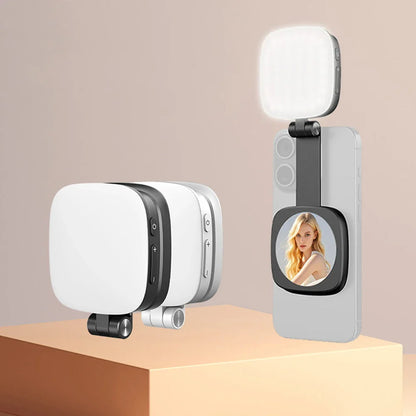 Magnetic Phone Selfie Light Mobile Phone Fill Light Pocket Light Folding LED Phone Fill Light for Video Recording Conference