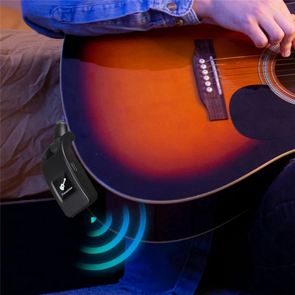 FULL-Wireless Guitar System Audio Digital Guitar Transmitter Receiver Built-In Rechargeable Battery For Electric Guitar Bass