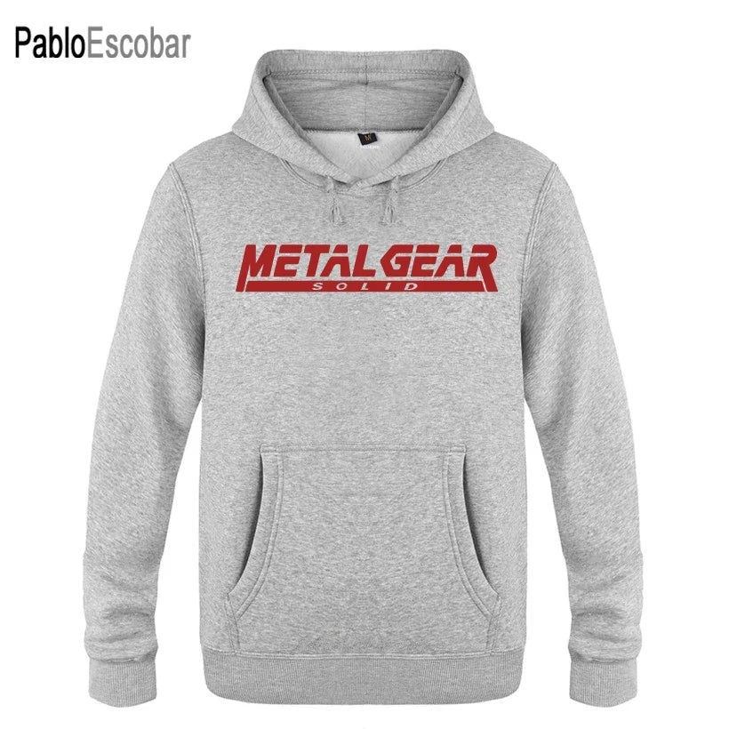 2024 ne top business fashion Versatile Trendy MGS Metal Gear Solid Letter Hoodies Men Men's Pullover Fleece Hooded Sweatshirts