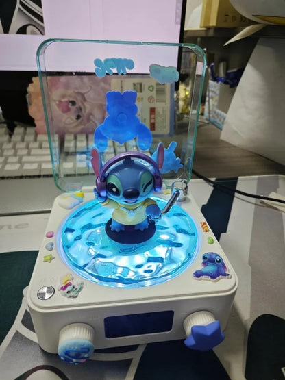 Lilo and Stitch  Hello Kitty Bluetooth Speaker Kawaii Anime Accessories Portable RGB Light Desktop Decoration Girls Holiday Gift
