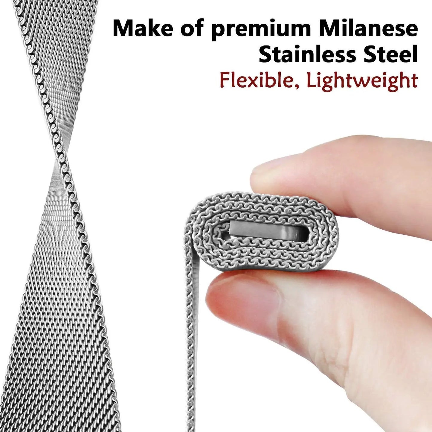 Milanese Loop strap for Fitbit versa 4 3 Band Sense/Lite Magnetic watchband correa Stainless Steel metal Bracelet Fitbit versa 2