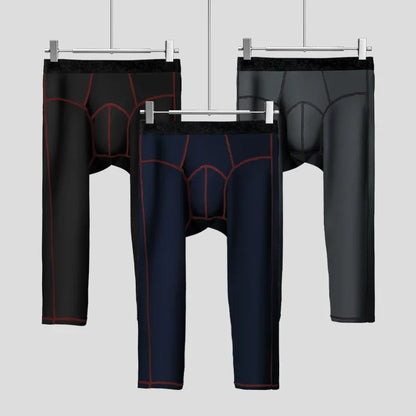Leggings pour hommes pour l'automne et l'hiver : pantalons fins, serrés en polaire, sous-vêtements surdimensionnés et chauds