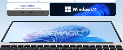 ACEMAGIC 17.3inch Laptop with High Performance Quad Core-12th Alder Lake N97 Laptop Computer Spacious Storage 16GB RAM 512GB ROM