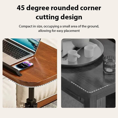 Table d'appoint rotative à hauteur réglable, multifonctionnelle, légère, pour canapé, café, thé, salon, bureau mobile