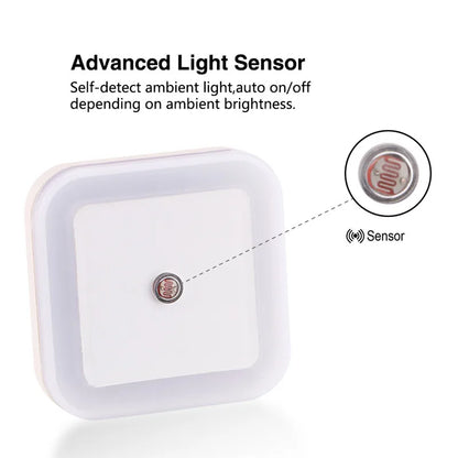 Mini veilleuse LED sans fil avec capteur, prise EU/US, éclairage décoratif pour chambre d'enfant, salon