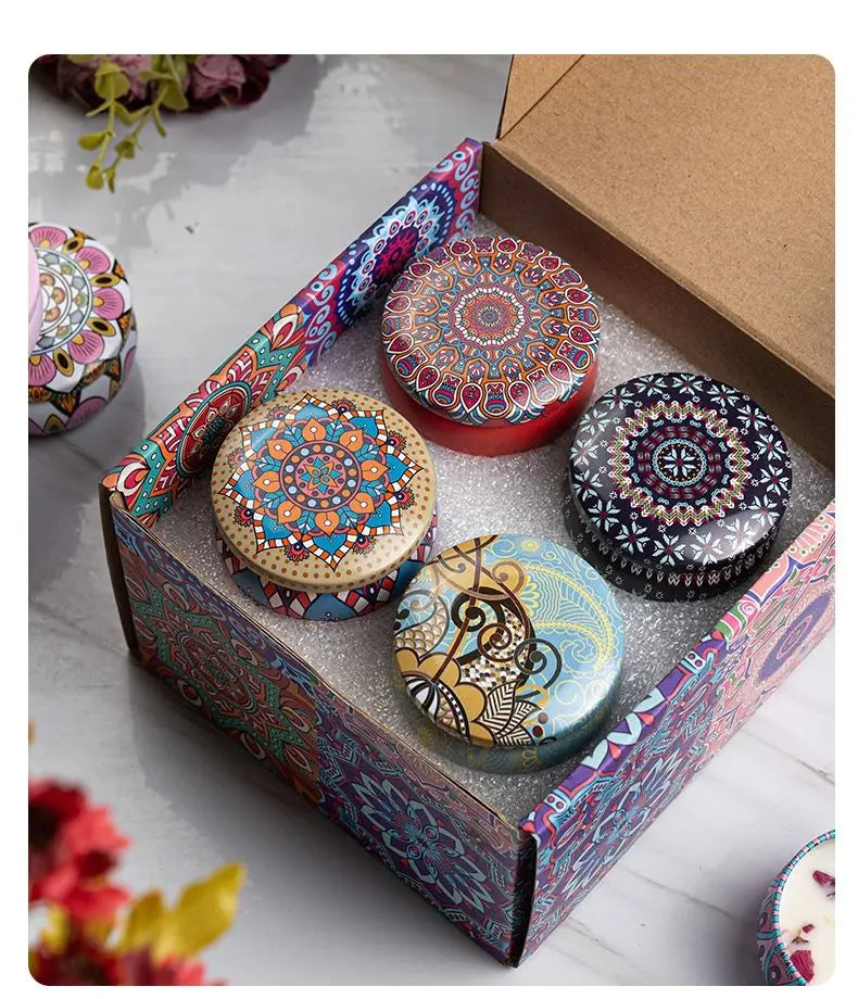 Bougies parfumées Osmanthus Gardenia avec pétales, petites bougies parfumées romantiques pour cadeaux d'anniversaire de filles, aromathérapie pour la maison