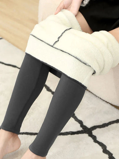 Legging taille haute sans couture pour femme avec intérieur en polaire doux, thermique, chaud, isolé, pour l'hiver. Collant polaire chaud pour femme. Vêtements d'hiver pour femme.