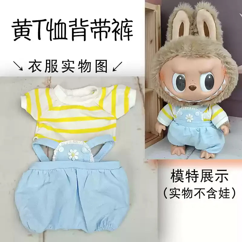 LABUBU Time To Chill TPR Vinyl Doll Clothes Changeable Outfit Set Dress Up Costume Replacement Collectible Toy Gift