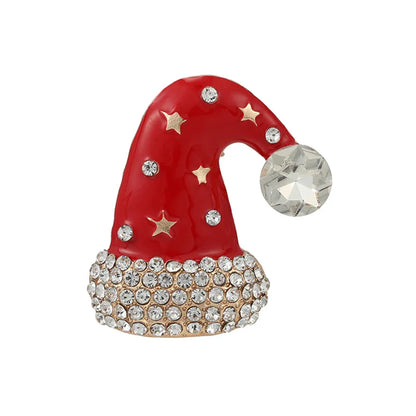 Christmas Brooches for Men and Women, Santa Claus Hat, Gloves, Bells, Socks, Rhinestone Suit, Metal Brooches, Badges, New Year Gift, 2022