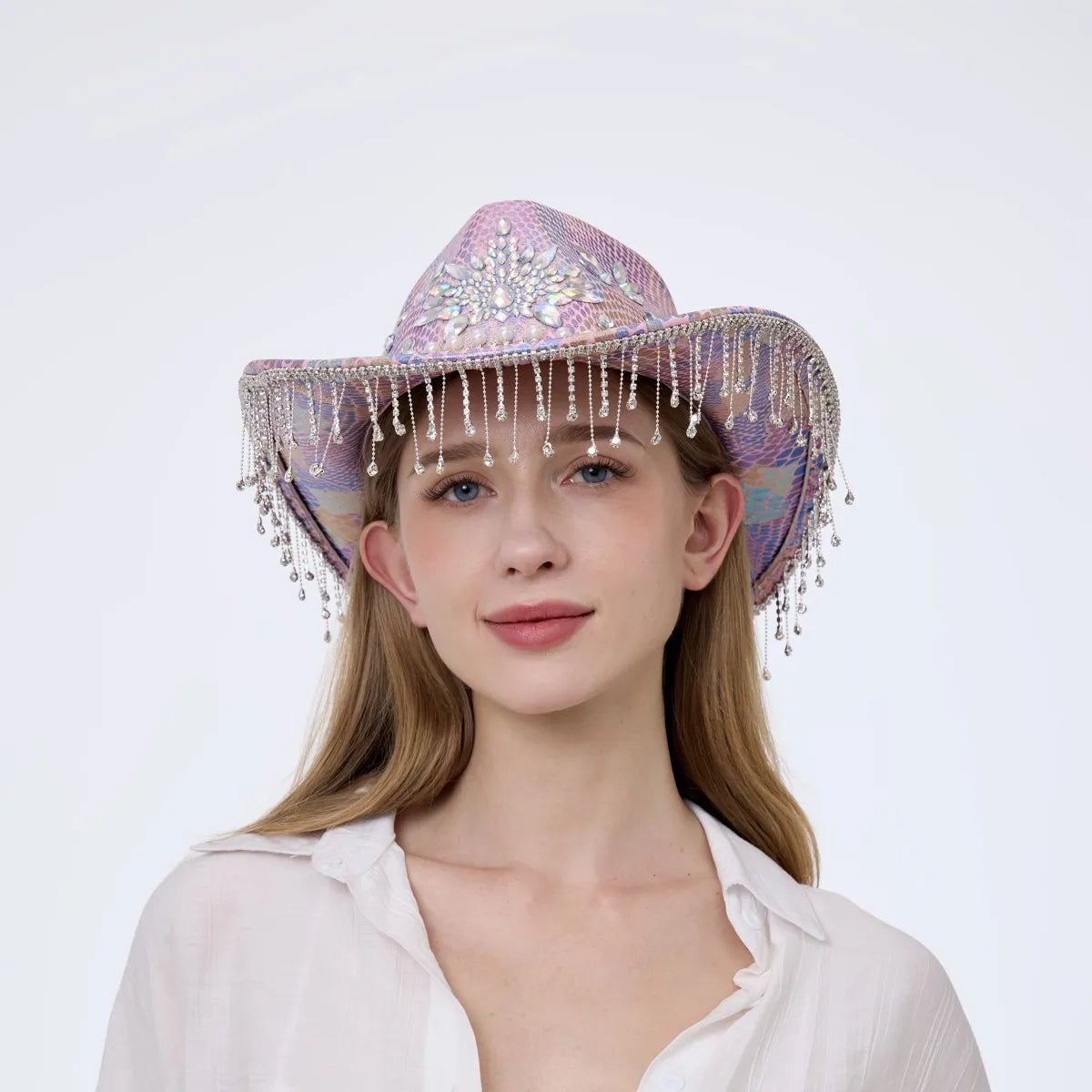 Chapeau de cowboy occidental strass homme-accessoires de cowboy vintage et chapeaux de cow-girl de campagne pour dames adultes femme