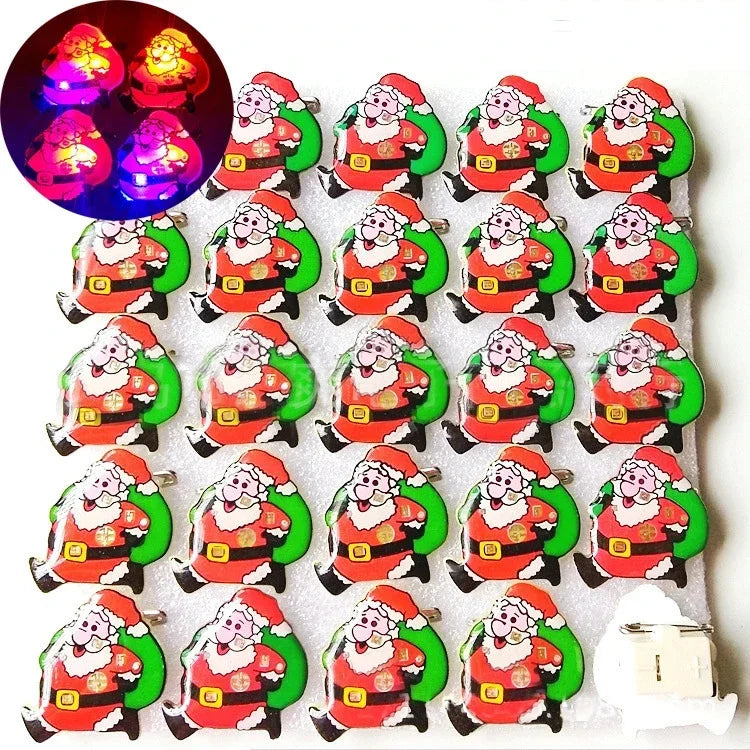 25pcs Broche Lumineux LED Clignotant Amour Fête Dessin Animé Badge Lumineux Cadeau Cosplay Noël Mariage Festival Halloween