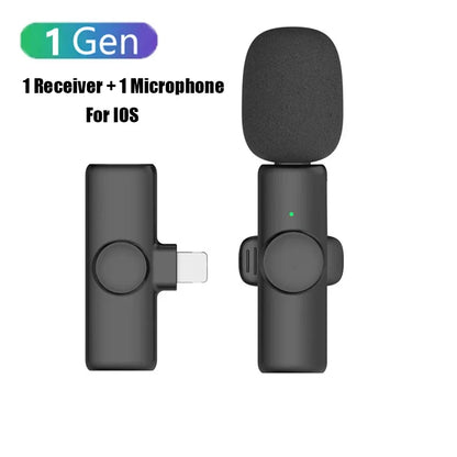 Microphone Lavalier sans fil professionnel pour iPhone iPad Android ordinateur portable enregistrement vidéo en direct entretien de jeu utilisation professionnelle