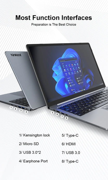Ninkear A15 Pro Laptop 16" IPS 2.5K FHD AMD Ryzen5 5500U Notebook 16G DDR4 3200Mhz+512GB 54Wh Battery Windows11 PRO Computer