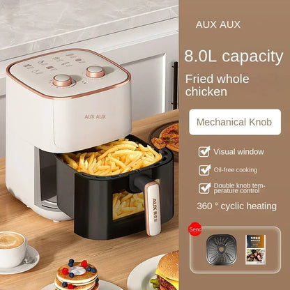 220V AUX Air Fryer and Oven Combo: Multifunctional, Fully Automatic, No Oil Technology, Easy-to-clean AB