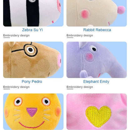 19CM Genuine Peppa Pig George Stuffed Plush Toys High Quality Keyring Hot Cartoon Animal Doll Pendant Children's Birthday Gifts