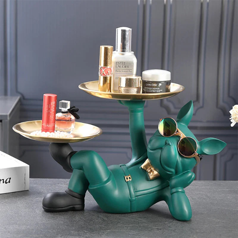 Figurines d'animaux bouledogue, Sculpture de chien Cool, décor de salon, salle d'étude, chambre à coucher, accessoires de décoration intérieure de maison