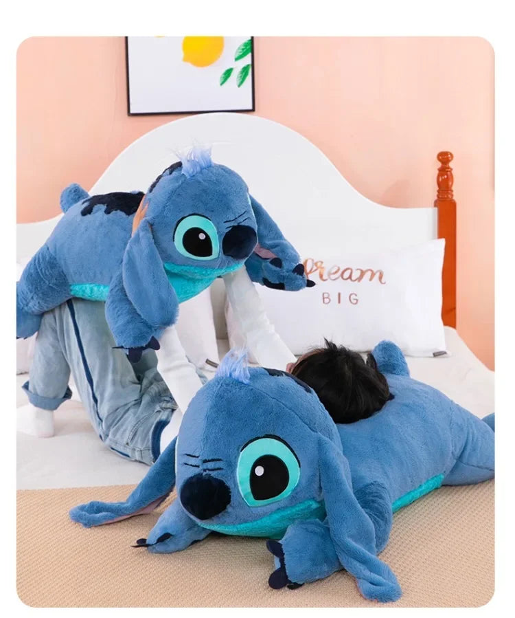 Peluche Stitchou de 100 cm, grande taille, oreiller long, jouet pour fille, jambes serrées, cadeau d'anniversaire pour enfant