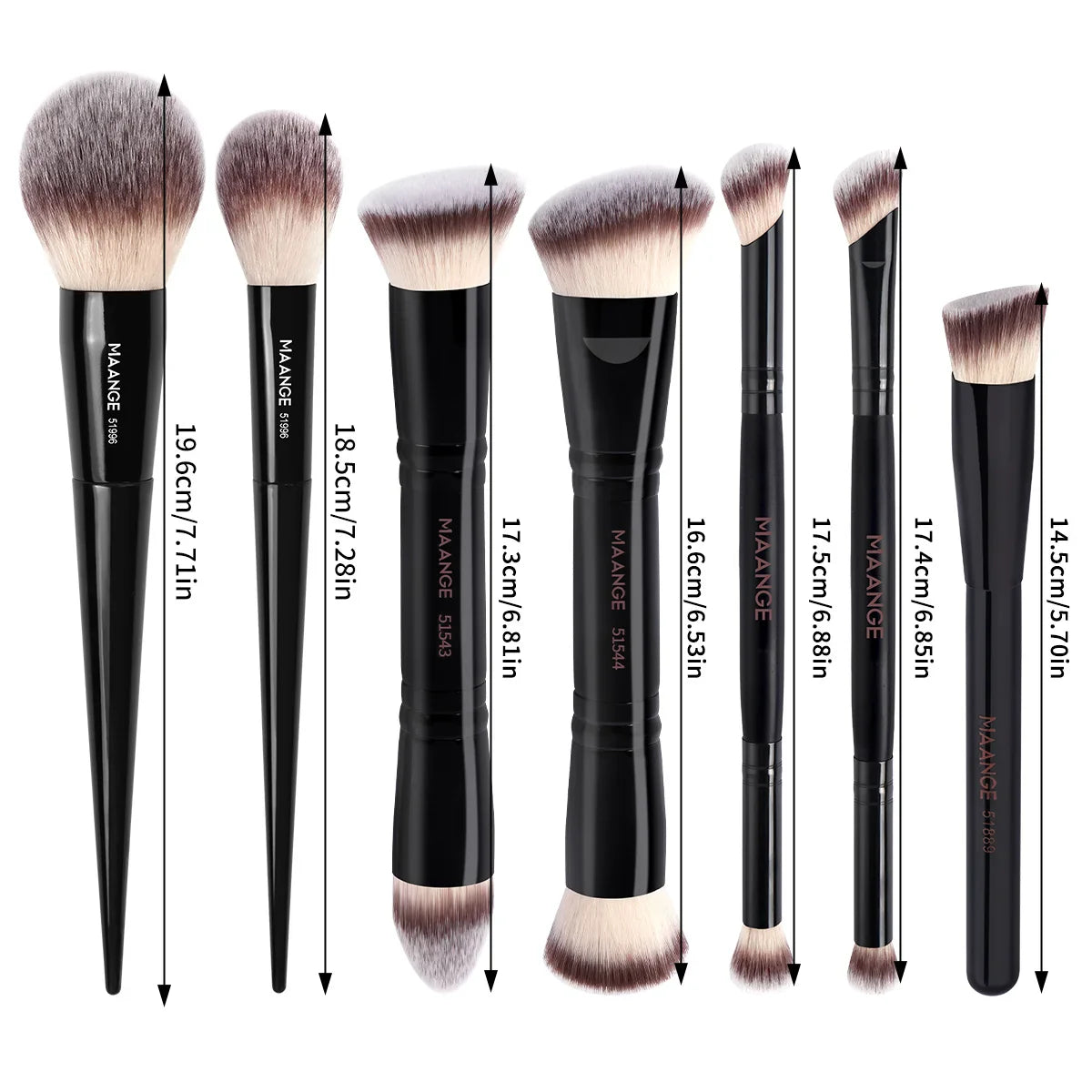 MAANGE ensemble de pinceaux de maquillage Double tête fond de teint brosse correcteur brosse fard à paupières brosse poudre brosse mélange maquillage beauté brosse