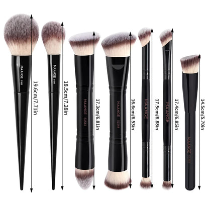 MAANGE ensemble de pinceaux de maquillage Double tête fond de teint brosse correcteur brosse fard à paupières brosse poudre brosse mélange maquillage beauté brosse