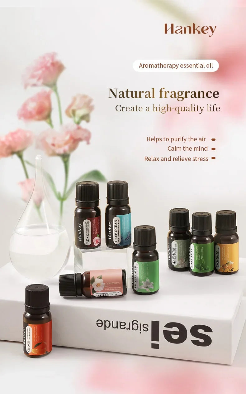10ml Pure Essential Oil Humidifier Aromatherapy Diffuser Scented Candle Making Air Freshener DIY Aromatic Oil Jasmine Rose Ocean