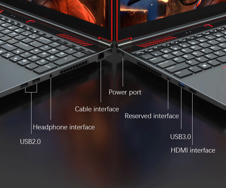 YSJMNPC Gaming Laptop Computer Intel Core i9-13900H NVIDIA RTX 4050 6G 16 Inch IPS 2*DDR5 MAX 64GB 2*M.2 PCIE SSD WIFI