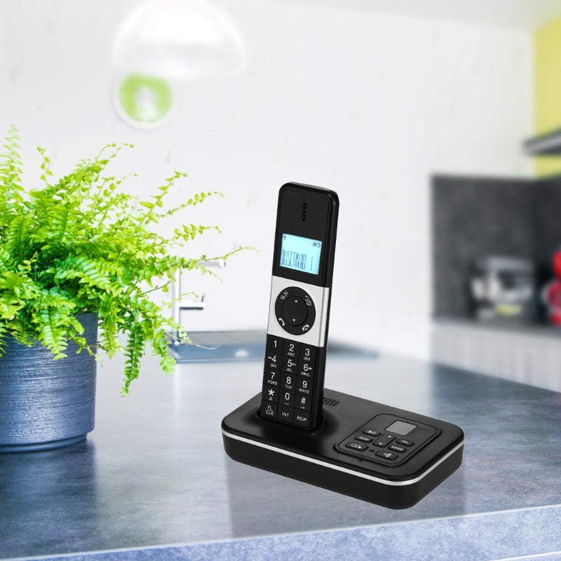Système de téléphone sans fil D1002B, téléphone domestique extensible, affichage des abonnés élevés, combiné mains libres extensible