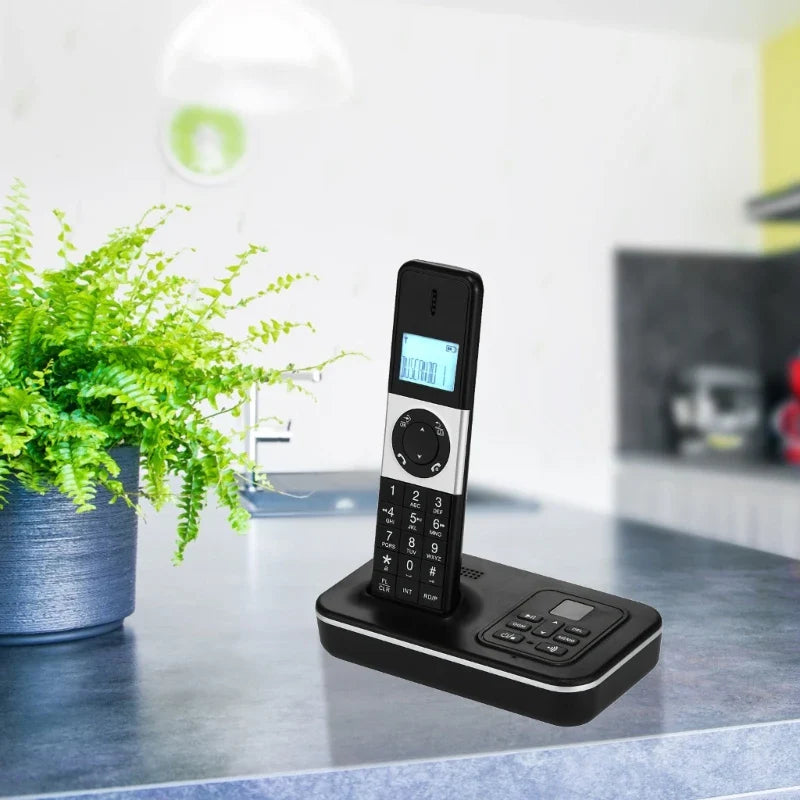 Système de téléphone sans fil D1002B, téléphone domestique extensible, affichage des abonnés élevés, combiné mains libres extensible