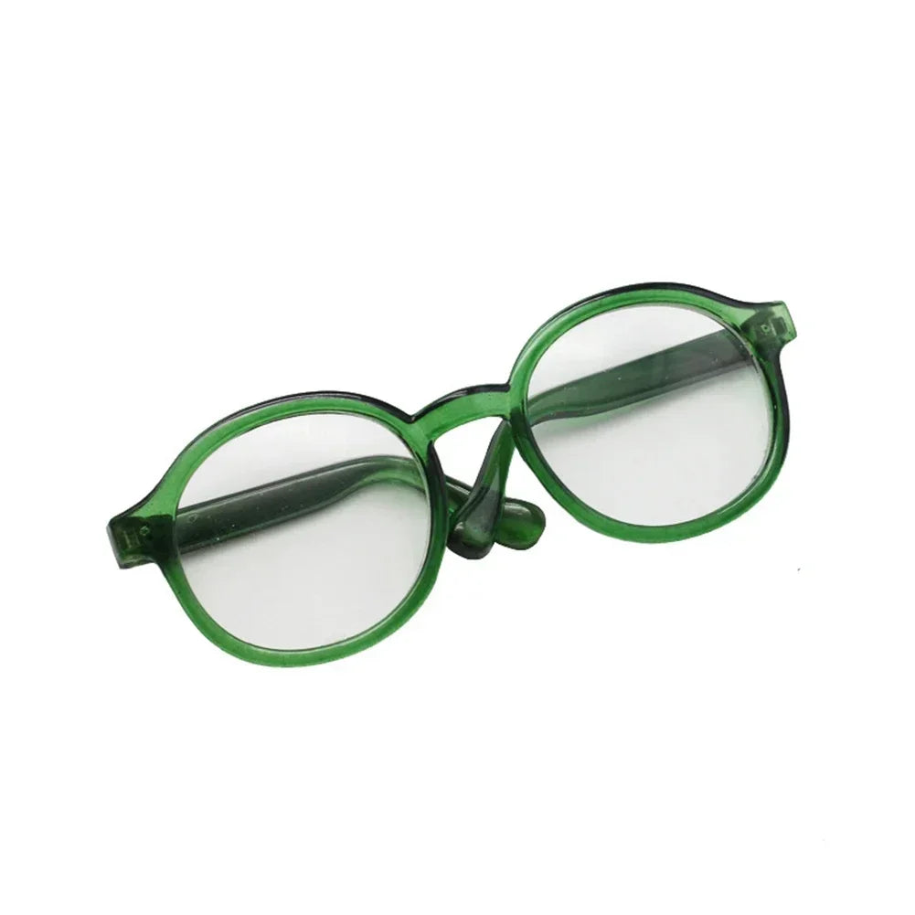 Labubu 6.5cm Transparent Plastic Glasses for 1/8 1/6 1/3 1/4 BJD for Labubu MSD SD Plush for EXO Doll Sunglasses